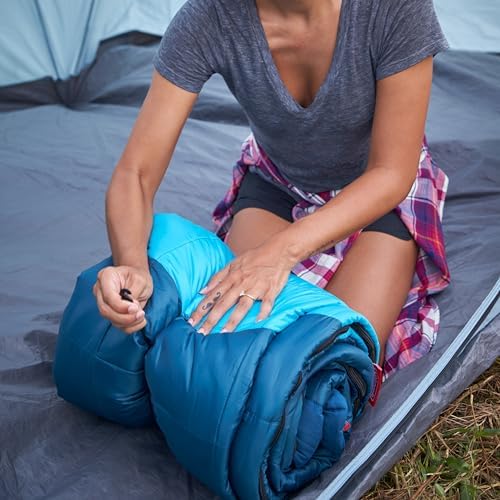 Coleman Kompact 20°F/30°F/40°F Sleeping Bag, Cool-Weather Adult Sleeping Bag with Heat Retention, Stuff Sack, & Snag-Free Zipper, Great for Camping, Sleepovers, Guests & More - Image 3