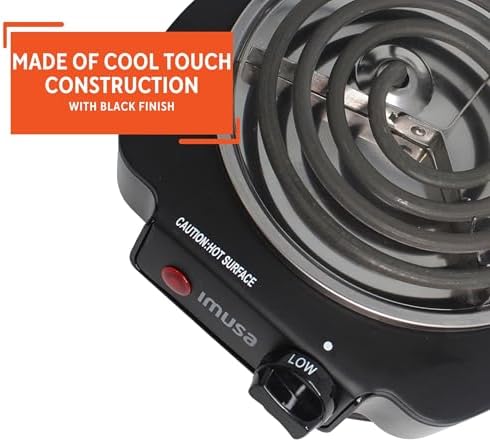 IMUSA Single Electric Burner, Black - Image 4