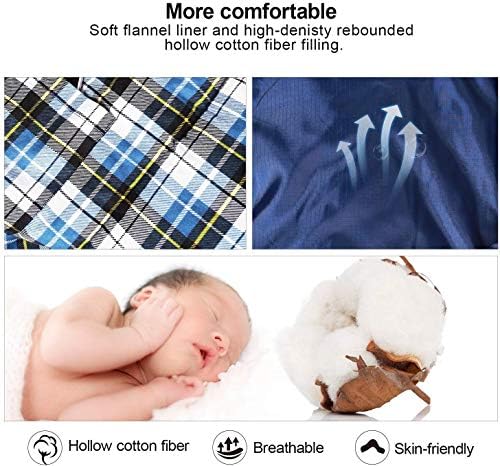 REDCAMP Flannel Sleeping Bag for Adults, Comfortable Cotton Sleeping Bags for Camping with Detachable Hood, Red/Grey/Blue - Image 3